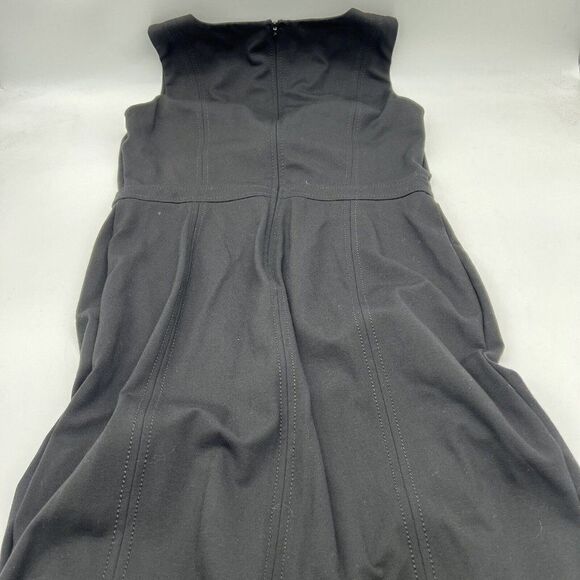 Talbots Women’s Black Sleeveless A-Line Sheath Dress Sz 10 MIDI - Picture 7 of 7